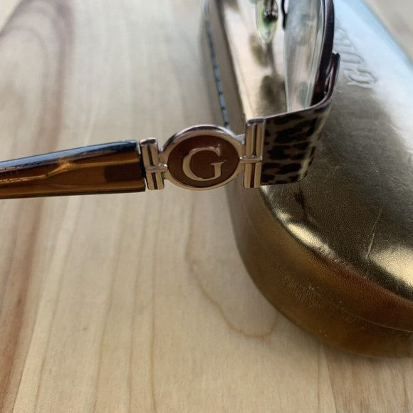 GUESS EYEGLASS Frames GU 1651 Brown Rectangular Half Rim 51-18-135 w/Case - Picture 4 of 8